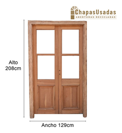 Puerta De Madera Antigua Con Marco Cod.12191 Chapasusadas - comprar online