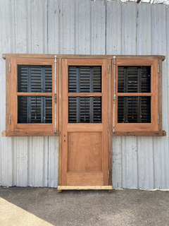 Puerta Avión De Madera Cedro Celosias Cod.12106 Chapasusadas - comprar online