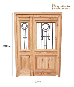 Puerta Frente Madera Antigua Pinotea Cod.12271 Chapasusadas - comprar online