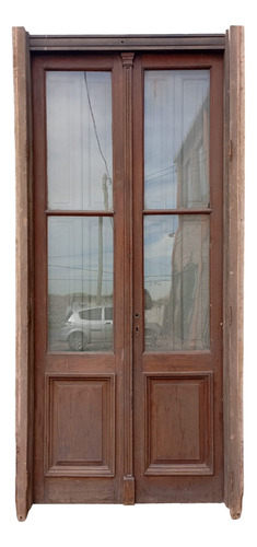 Puerta Balcón Madera Antigua Cedro Cod.12274 Chapasusadas