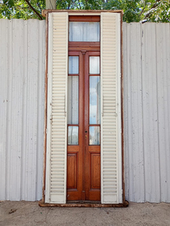 Puertas De Madera Cedro Con Celosías Cod.12473 Chapasusadas - tienda online