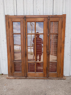 Ventana De Madera Cedro Con Celosias Cod.1098 Chapasusadas - comprar online