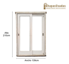 Puerta Antigua Madera Cedro Corrediza Cod.12431 Chapasusadas - comprar online