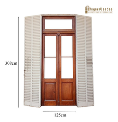 Puertas De Madera Cedro Con Celosías Cod.12472 Chapasusadas - comprar online