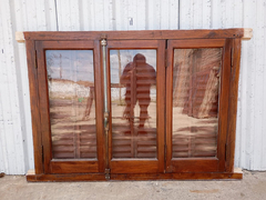 Ventana De Madera Cedro Con Celosias Cod.1101 Chapasusadas - comprar online