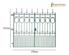 Antiguo Porton De Hierro Forjado Cod.12404 Chapasusadas en internet