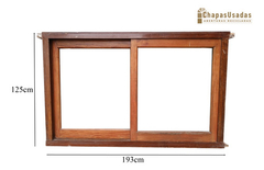 Ventana Corrediza De Madera Cedro Chapasusadas Cod.12396 - comprar online