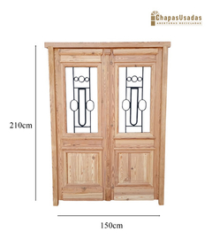 Puerta Frente Madera Antigua Pinotea Cod.12450 Chapasusadas - comprar online