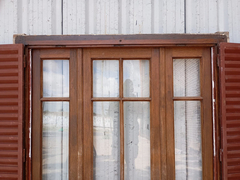 Ventana De Madera Cedro Con Celosias Cod.1098 Chapasusadas - chapasusadas