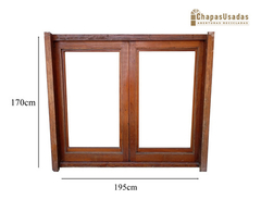 Ventana Antigua De Madera Cedro Cod.12350 Chapasusadas - comprar online