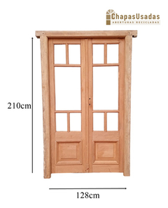 Puerta Griega De Madera Antigua Cedro Cod.12459 Chapasusadas - comprar online