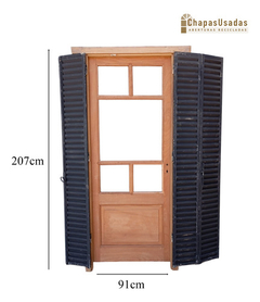 Puertas De Madera Cedro Con Celosías Cod.12410 Chapasusadas - comprar online