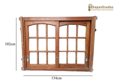 Ventana Corrediza De Madera Cedro Chapasusadas Cod.12395 - comprar online