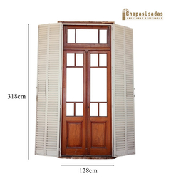 Puertas De Madera Cedro Con Celosías Cod.12473 Chapasusadas - comprar online