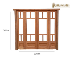 Portada Griega Madera Antigua Cedro Cod.12383 Chapasusadas - comprar online