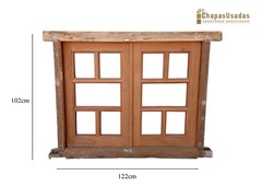 Ventana Griega Madera Antigua Cedro Cod.12376 Chapasusadas - comprar online