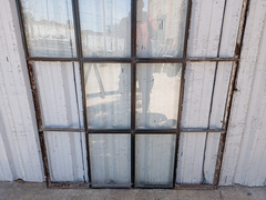 Antiguas Ventanas Paño Fijo De Hierro Cod.12364 Chapasusadas