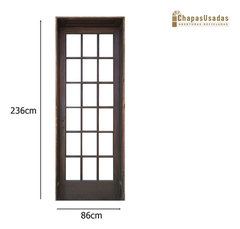 Puerta Madera Antigua Cedro Vid.rep Cod.11910 Chapasusadas - comprar online