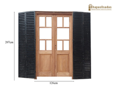 Puertas De Madera Cedro Con Celosías Cod.11686 Chapasusadas - comprar online