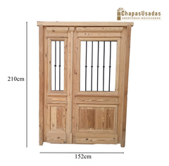 Puerta Frente Madera Antigua Pinotea Cod.12139 Chapasusadas - comprar online