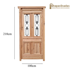 Puerta Frente Madera Antigua Pinotea Cod.1041 Chapasusadas - comprar online