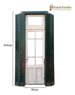 Puerta De Madera Cedro Con Celosías Cod.12169 Chapasusadas - comprar online