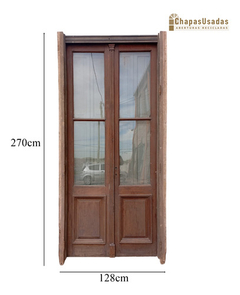 Puerta Balcón Madera Antigua Cedro Cod.12274 Chapasusadas - comprar online