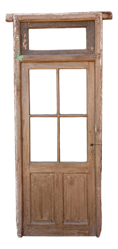 Puerta De Madera Cedro Vidriada Cod.1021 Chapasusadas