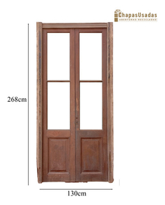 Puertas Balcón Madera Antigua Cedro Cod.12273 Chapasusadas - comprar online