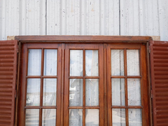 Ventana De Madera Cedro Con Celosias Cod.1100 Chapasusadas - chapasusadas