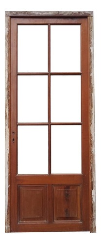 Puerta De Madera Cedro Vidriada Cod.11925 Chapasusadas