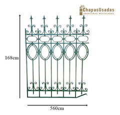 Antiguo Frente Reja De Hierro Forjado Cod.12417 Chapasusadas - comprar online