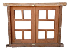 Ventana Griega Madera Antigua Cedro Cod.12376 Chapasusadas