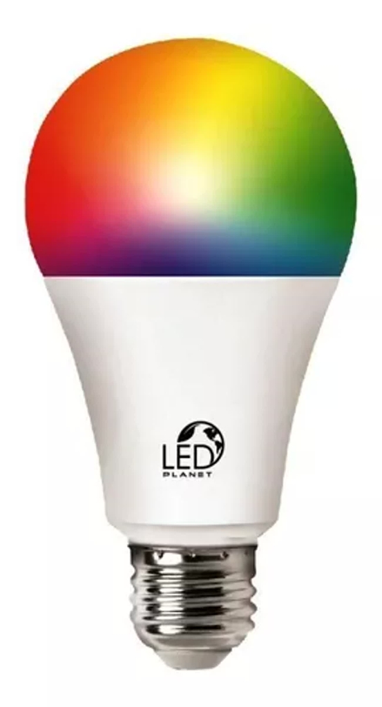 Lampada Controle Celular Colorida Muda de Cor Inteligente RGB Wifi Led