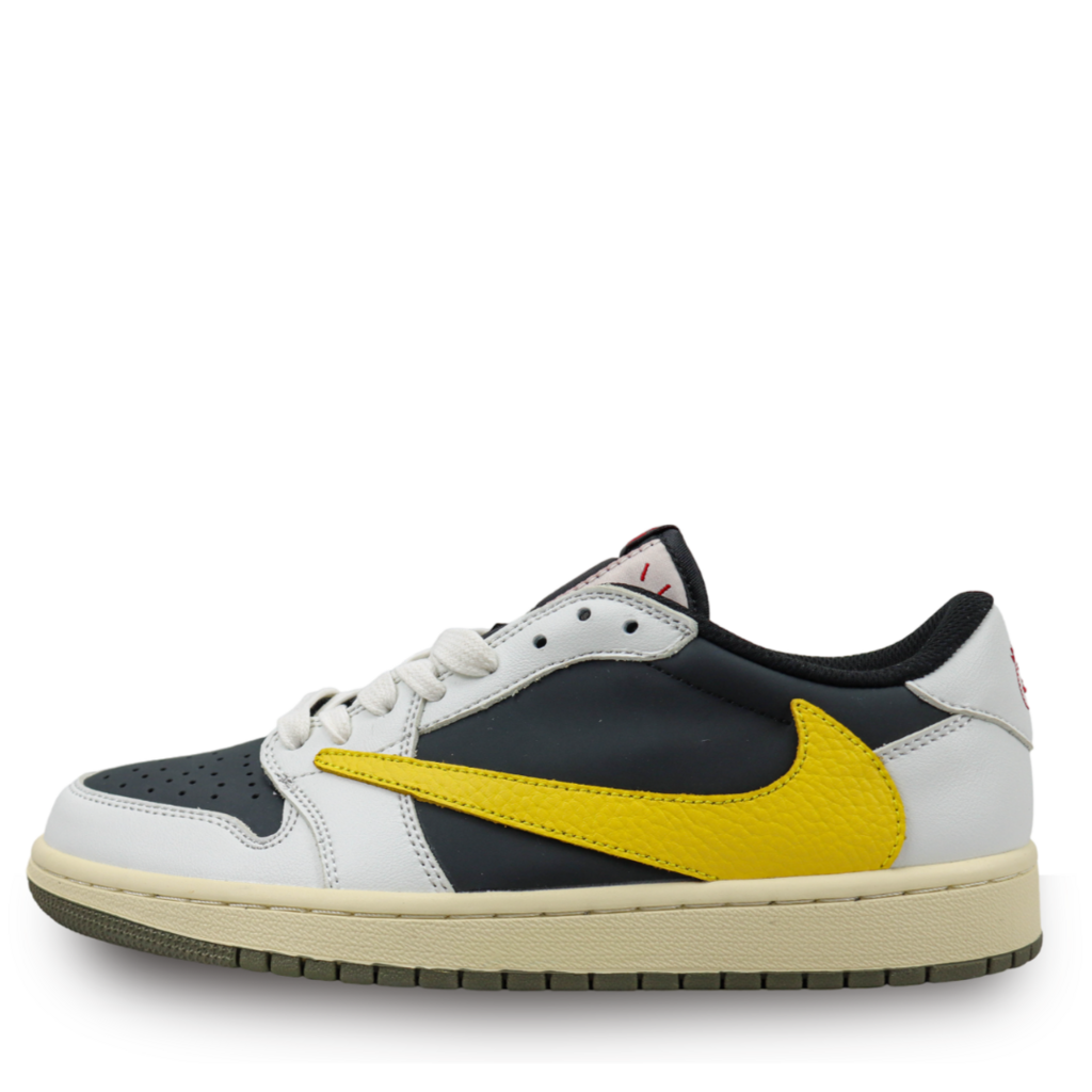 Yellow black and white air hot sale jordan 1