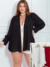 Blusa Kimono Preto - Hot Pink Extra - comprar online