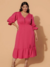 Vestido Midi Fenda Rosa - Lenner - comprar online