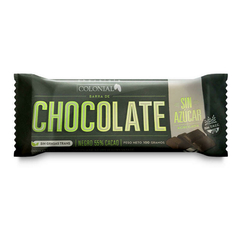 COLONIAL BARRA DE CHOCOLATE 55% CACAO SIN AZÚCAR X100G