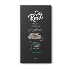 GET REAL BARRA DE CHOCOLATE AMARGO 80% SIN AZÚCAR X70G