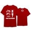 Camiseta Motocross Vermelha 100% Algodão