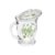 Caneca de Vidro com Tampa - Folhas verdes