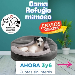 Cama refugio mimoso GRIS -dale confort ,calor y seguridad a tu mascota - Envio gratis y cuotas sin interes