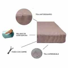 CAMA COLCHONETA PARA PERROS PETS ANTIDESGARRO!!! 75X50X10 CM con Funda Impermeable uso interno y externo en internet