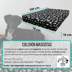 Colchón Cama Perro Grande Funda -placa espuma de poliuretano -100x70x10 - comprar online