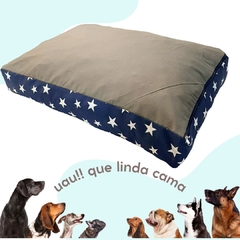 CAMA SOUL ESTRELLAS AZUL MODELO CON FUNDA - ENVIO GRATIS