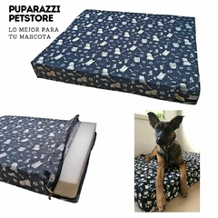 Colchón Cama Perro Grande Funda -placa espuma de poliuretano -100x70x10