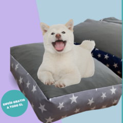 CAMA SOUL ESTRELLAS GRIS MODELO CON FUNDA- ENVIO GRATIS - PUPARAZZI Pet Store