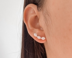 brinco ear cuff gotas zirconias - comprar online