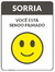 PLACA ADESIVA - SORRIA FILMANDO - BRANCO C/ADESIVO 20x15CM - comprar online