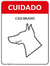 PLACA ADESIVA - CAO BRAVO - BRANCO - 20x15CM C/ ADESIVO COMFORTDOOR - comprar online